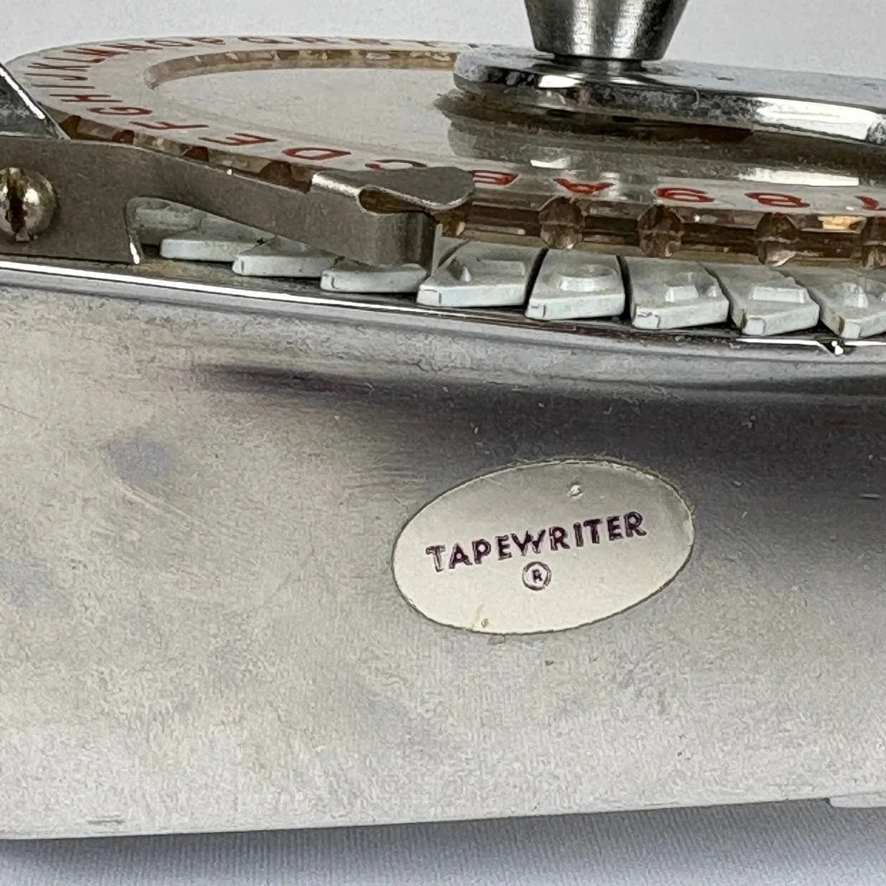 Vintage Dymo Tapewriter Chrome Embossing Label Maker Made in USA Retro Office